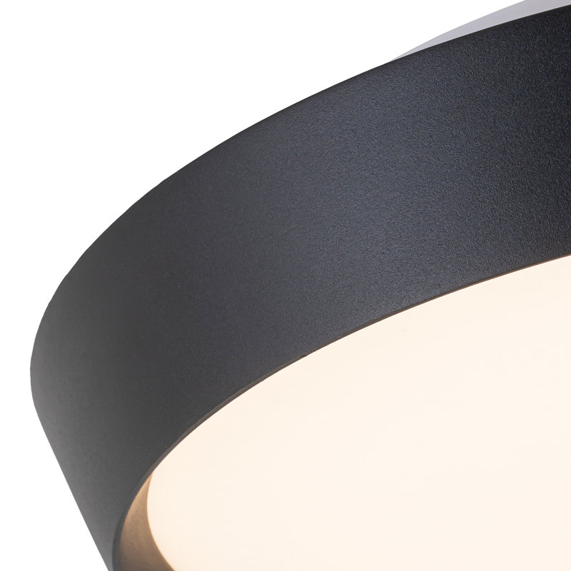 16-in Black Dimmable LED Flush Mount, 16-in