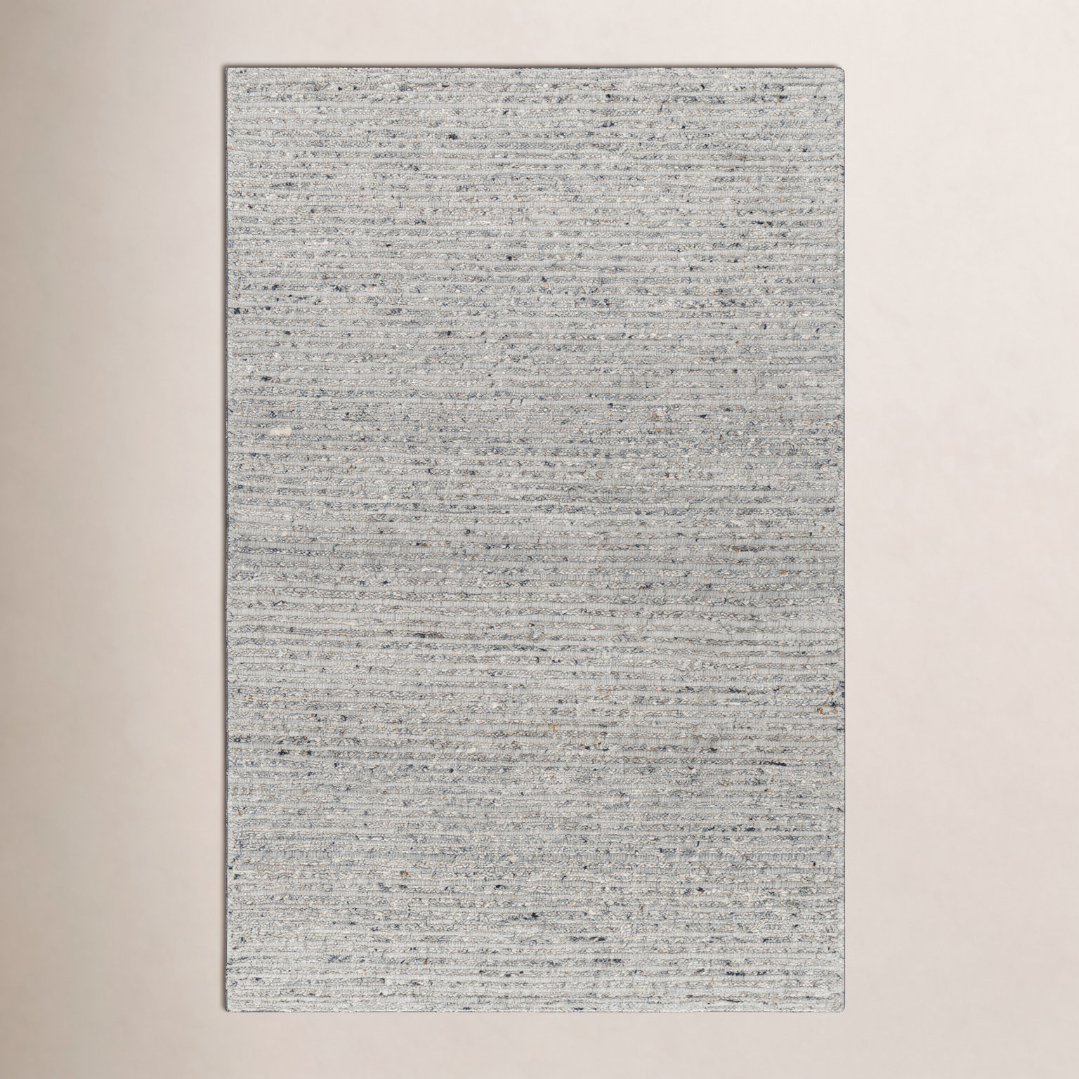 Joly Hand-Woven Gray Striped Rug, Rectangle 10' x 14', Gray