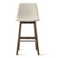 Tabouret de bar à dossier bas de 28 po de hauteur avec pieds en bois massif-598395484