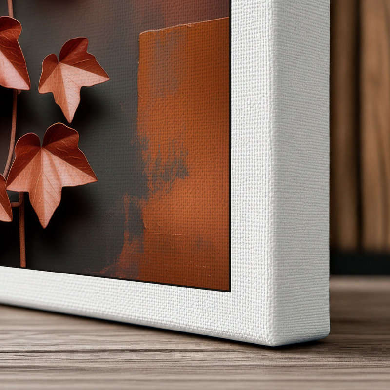 Copper Star Cascade Geometric - Wrapped Canvas, 18x12 - 45.7 x 30.5 cm, White Border