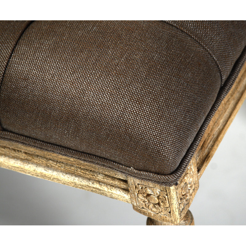Louis Bench, Aubergine Linen