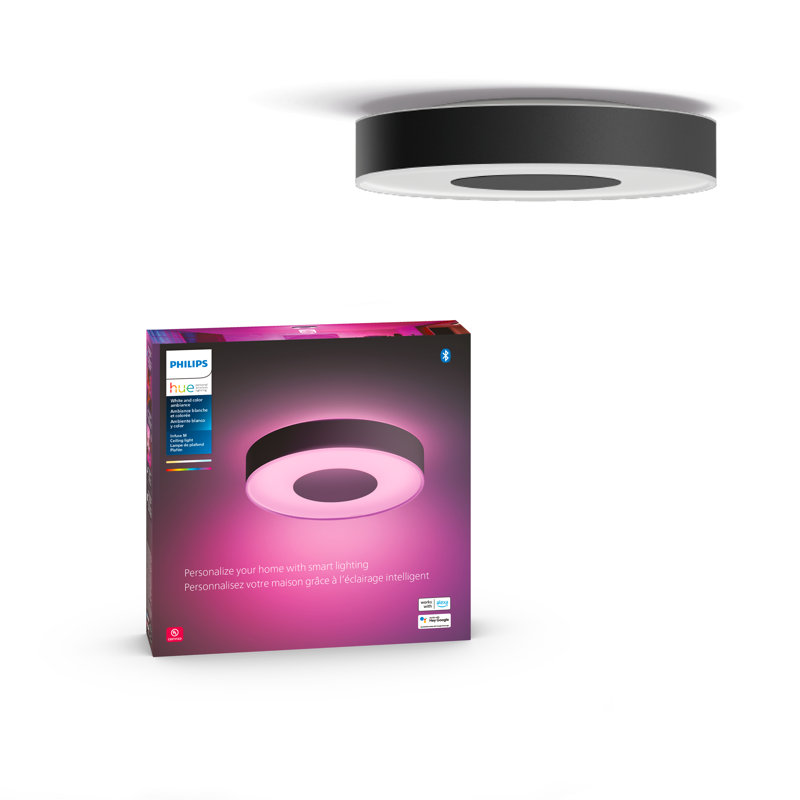 Philips Hue Infuse - plafonnier moyen - noir, Noir mat