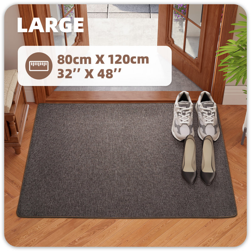 Non-Slip Mother's Day Indoor / Outdoor Doormat, 80cm W x 120cm L, Brown