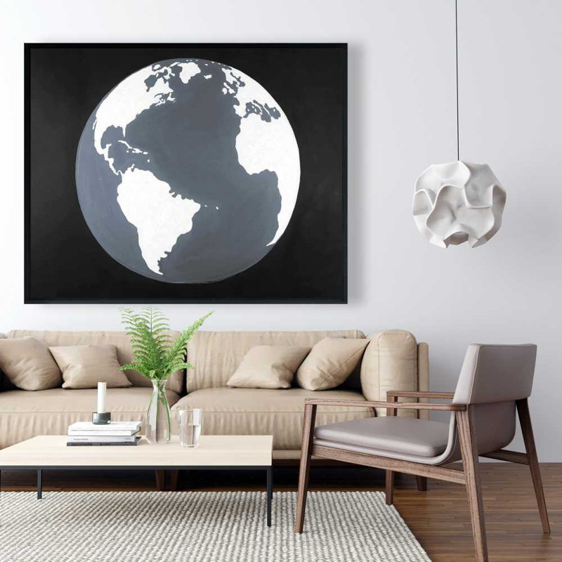 Earth Satellite View - Astronomy Canvas for Man Cave Decor