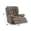 Fauteuil inclinable moderne en similicuir taupe