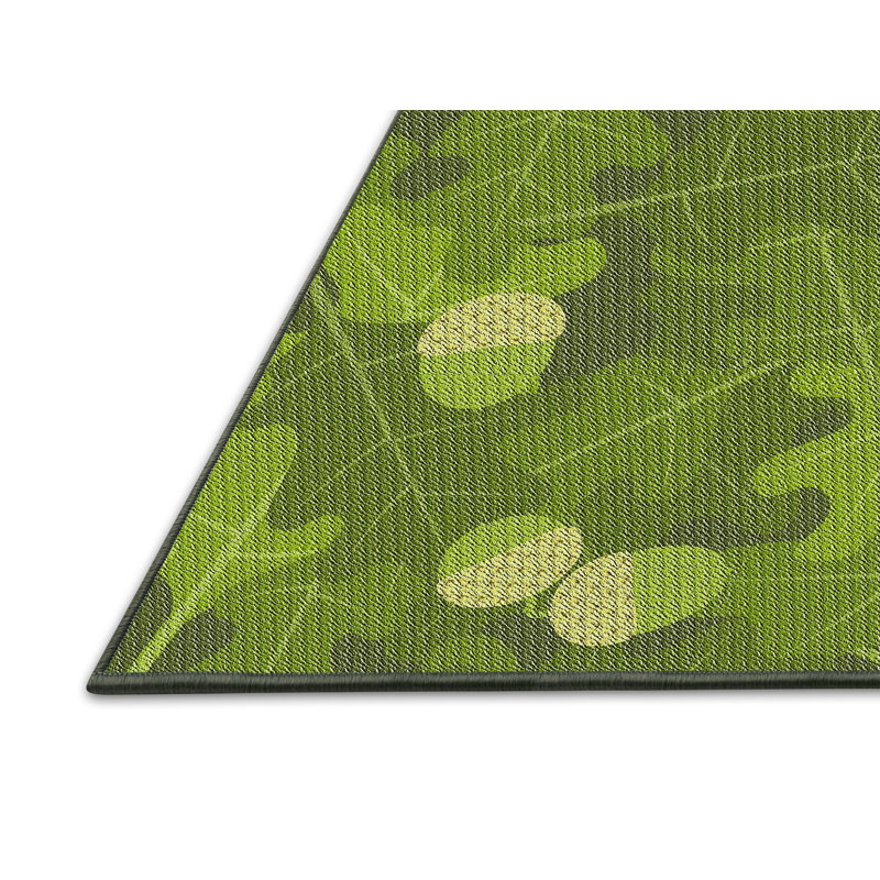 Tapis vert tissé à la machine, Rectangle 3 pi x 5 pi