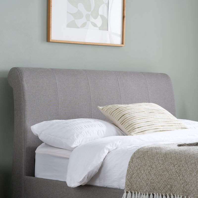 Angarano Upholstered Sleigh Bed, Kingsize (5')	