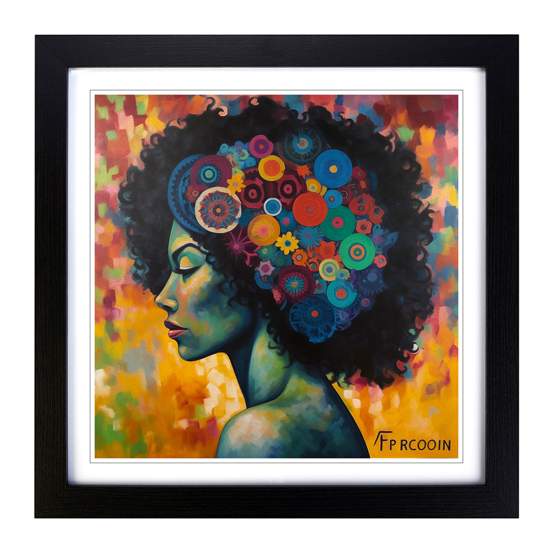 Single Picture Frame Print on Wood, Black Framed