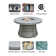 Areefa Round Propane Smokeless Fire Pit Table with Hidden Fuel Tank