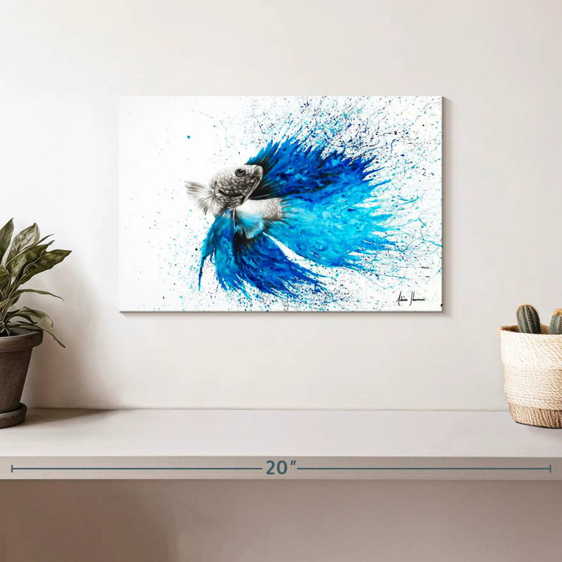 Brampt Phthalo Fish Tail, 8" H x 12" W