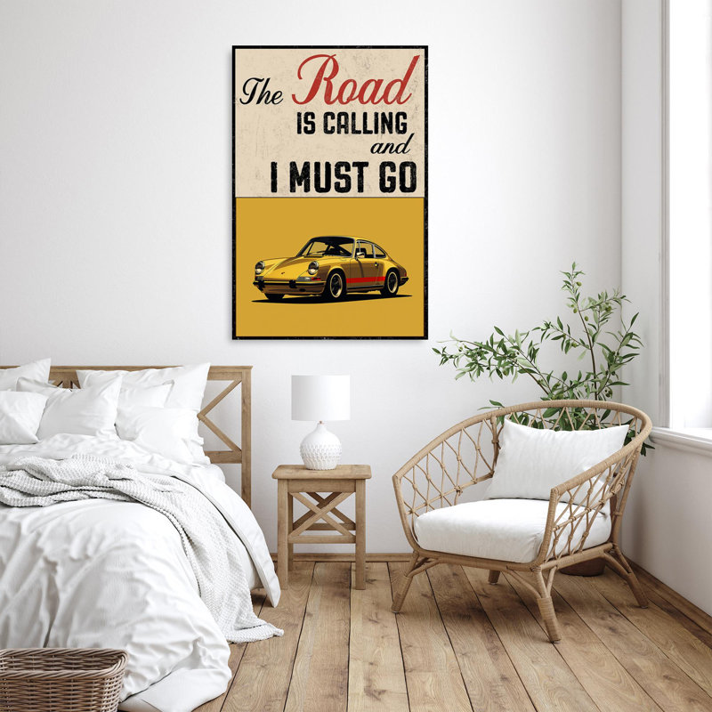 " Car The Road Is Calling ", 36" H x 24" W x 1.25" D