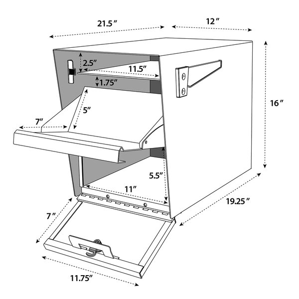 Mail Boss Package Master Locking Post Mounted Mailbox & Reviews | Wayfair