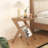 Minimalist Modern Light Walnut-coloured Ash Wood Side Table