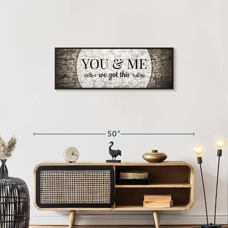 You And Me We Got This II, 37 po x 13 po, Cadre flottant noir