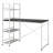 Reversible Smart Workstation Wooden Desk With Bookshelf, Space-Saving Design For Modern Home Offices And Small Spaces