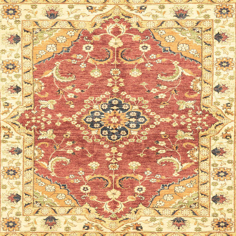 Tapis abstrait moderne 3292, Carré 7 pi