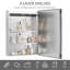 Versatile Stainless Steel Wall-Mounted Medicine Cabinet With Adjustable LED Lighting And Ample Storage