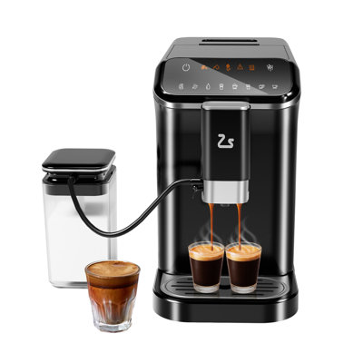 20Bar Fully Automatic  Coffee Machine with Built-in Grinder – One-Touch Latte & Cappuccino Maker with Dual Boiler. 1.5L Water Tank & Auto-Clean for Home & Office