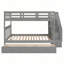 Lit superposé double avec tiroir, rangement et barrière de sécurité pour chambre à coucher Stairway-855620939