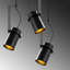 Luminaire suspendu cylindrique à 3 lumières Haseltine