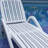Modern White Pool Lounger with Adjustable Design