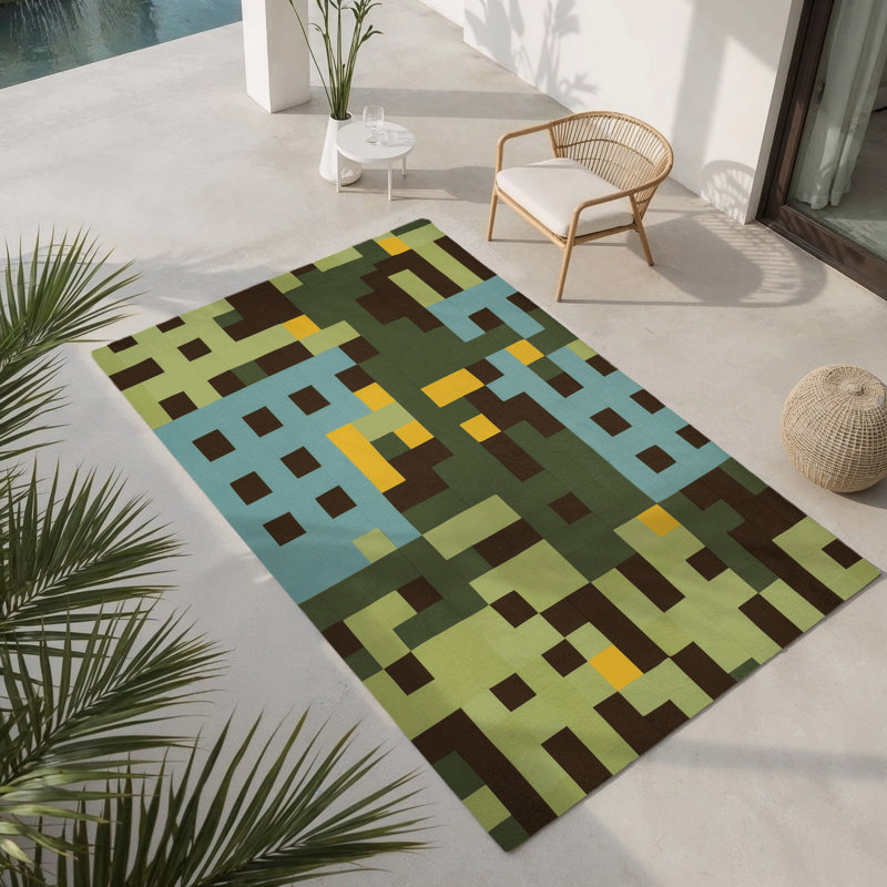 Tapis intérieur et extérieur Earth Tones, Rectangulaire 8 pi x 10 pi
