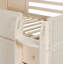 Lit mezzanine simple en bois avec bureau, tiroirs, armoires, beige-916398788