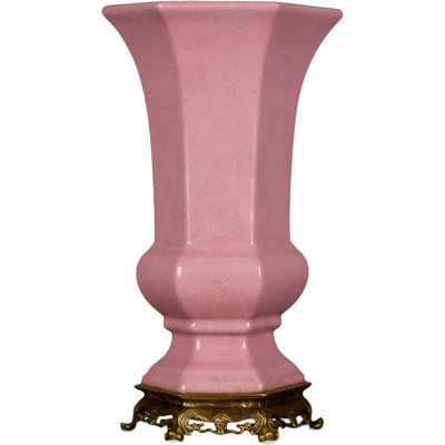 Soft Pink Handmade Porcelain China Table Vase
