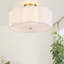 Plafonnier semi-encastré en tissu 3 lumières Tekamah-59112955-59518745