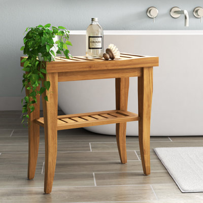Ayden Solid Bamboo Wood Accent Stool by Dotted Line