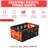 Collapsible Crate, 55L Foldable Plastic Milk Crate with Side Handles, Stackable Containers Storage Baskets-303003005