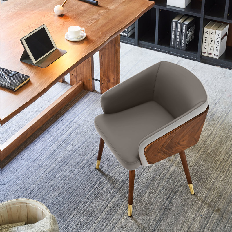 Chaise rembourrée Enrico, Gris