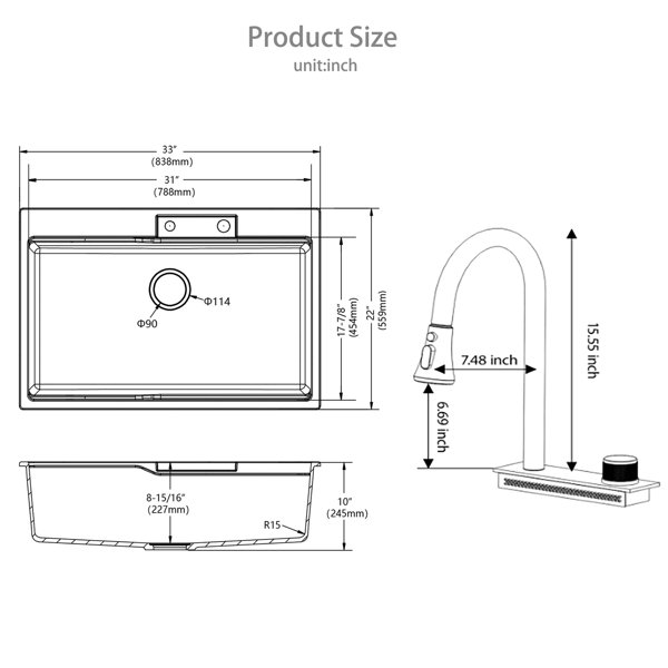 Dimensions du produit