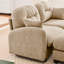 Canapé d'angle modulaire Camel 3 places avec dossier plissé, combinaison flexible, installation facile, 2 coussins décoratifs, installation facile.