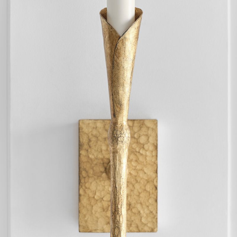 Chapman and Myers Aiden Large Tail Sconce, Gilded Iron