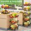 44.21'' H x 14.61'' W Utility Cart with Wheels