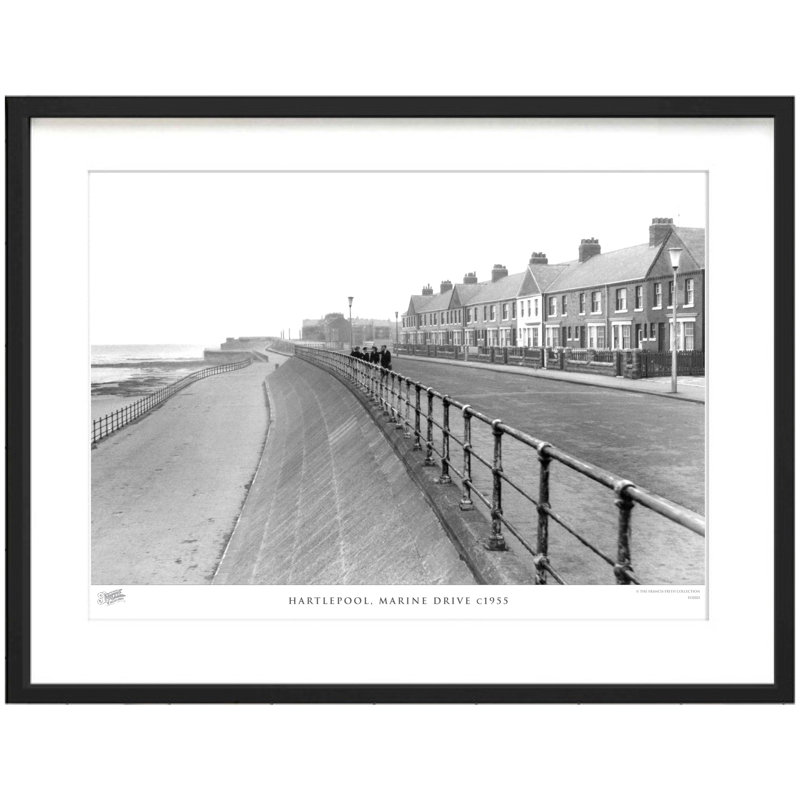 Hartlepool, Marine Drive C1955 - Single Picture Frame Print, 28cm H x 36cm W x 2.3cm D