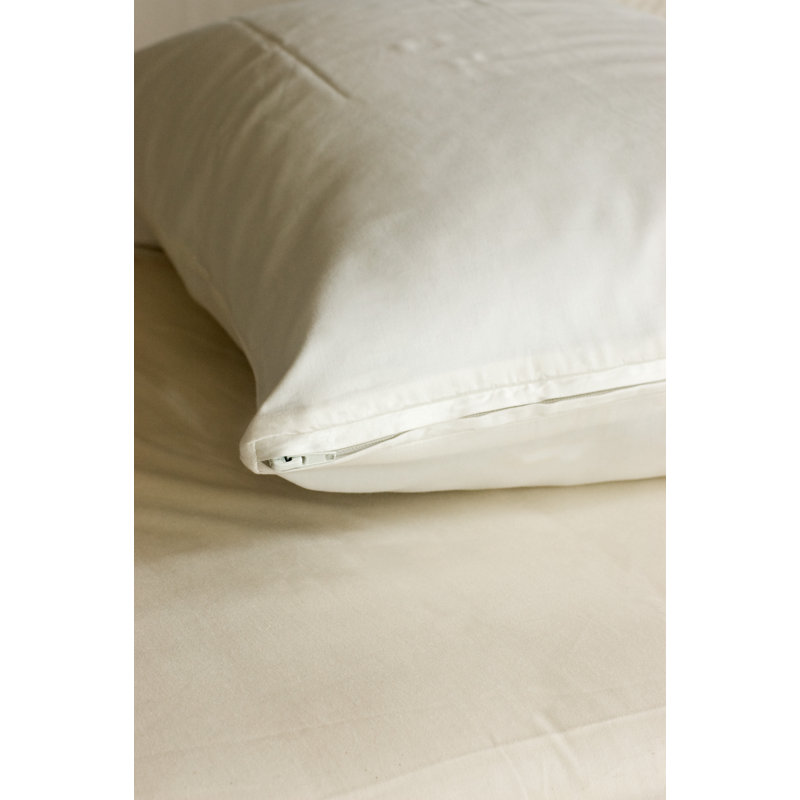 Bedding Essentials 100% Cotton Zipper Pillow Protector, Standard