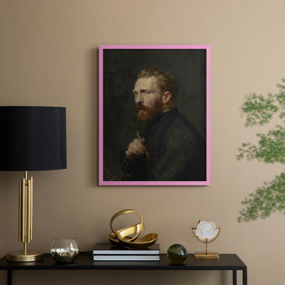 «Vintage Portrait Print VII», reproduction encadrée - bois massif