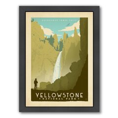 Americanflat Yellowstone National Park 5 Piece Grid Framed Print Wall Art  Room Decor Set - Modern Home Decor Wall Prints