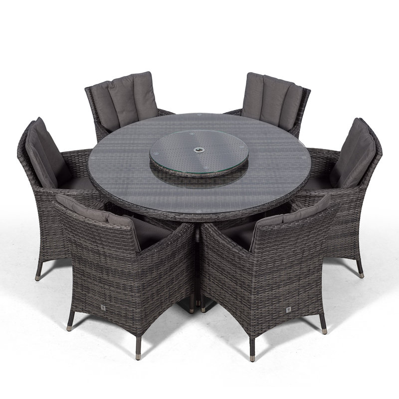 Karcher 6 Seater Dining Set with Cushions and Parasol
