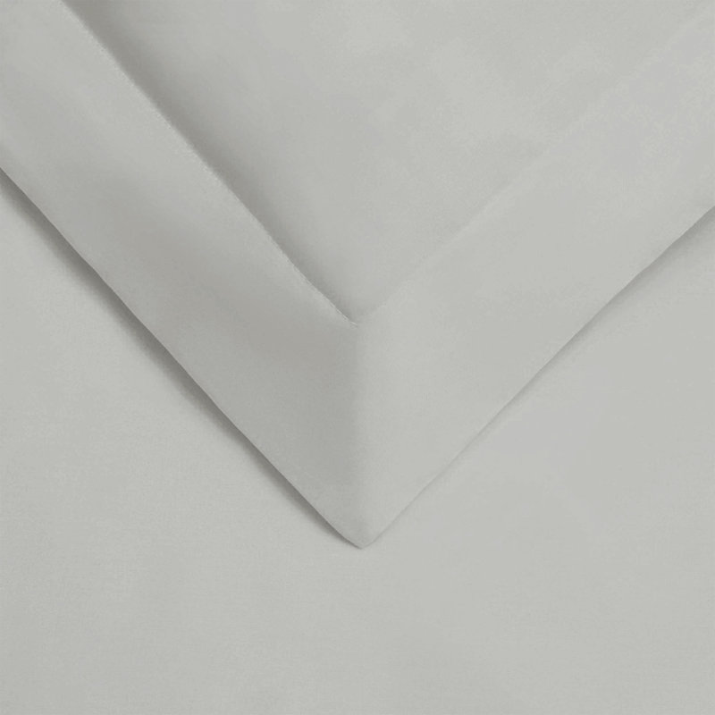 Standard Cotton 530 Thread Count Solid Duvet Cover Set with Pillow Shams, Full/Queen Duvet Cover + 2 Full/Queen Shams