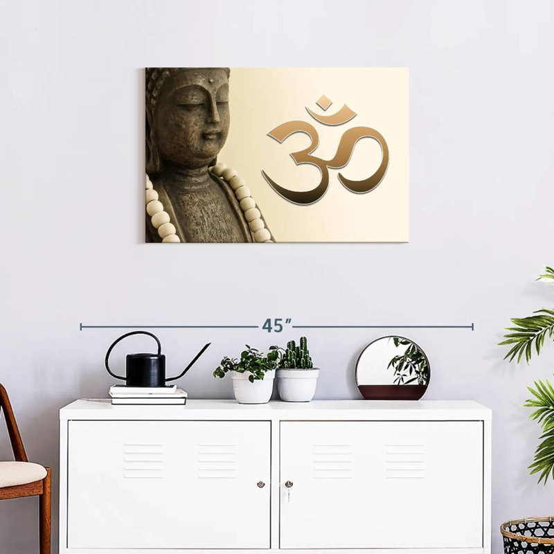 Adella Buddha Om Sign, 20" H x 30" W