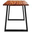 Metamora Acacia Solid Wood Top Metal Base Dining Table-1426315980
