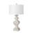 Ensemble de deux lampes de table USB usées 30 po avec abat-jour conique blanc