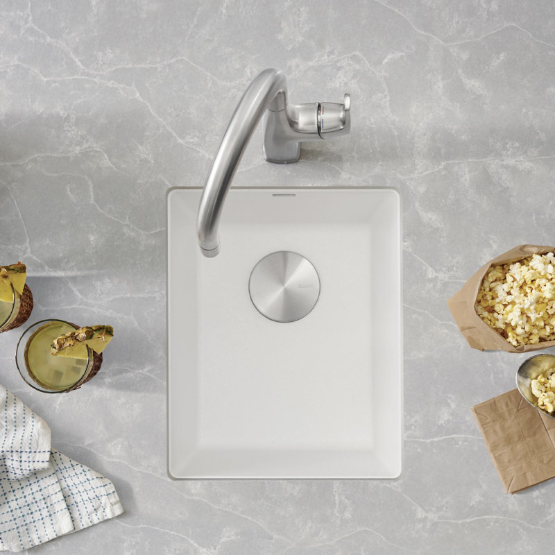 Precis SILGRANIT 13" Undermount Bar Sink, White