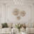 Round Rattan Wall Mirror Set