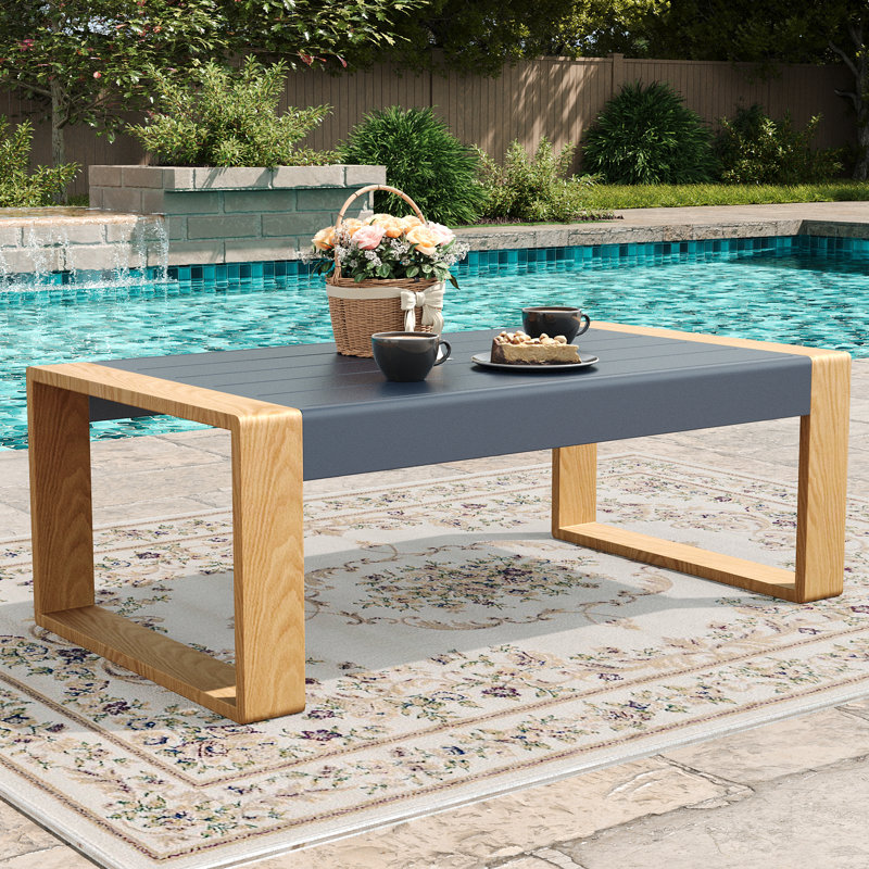 Modern Outdoor Aluminum Rectangle Coffee Table