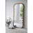 Oversized Wooden Floor Mirror With Unique Brown Frame