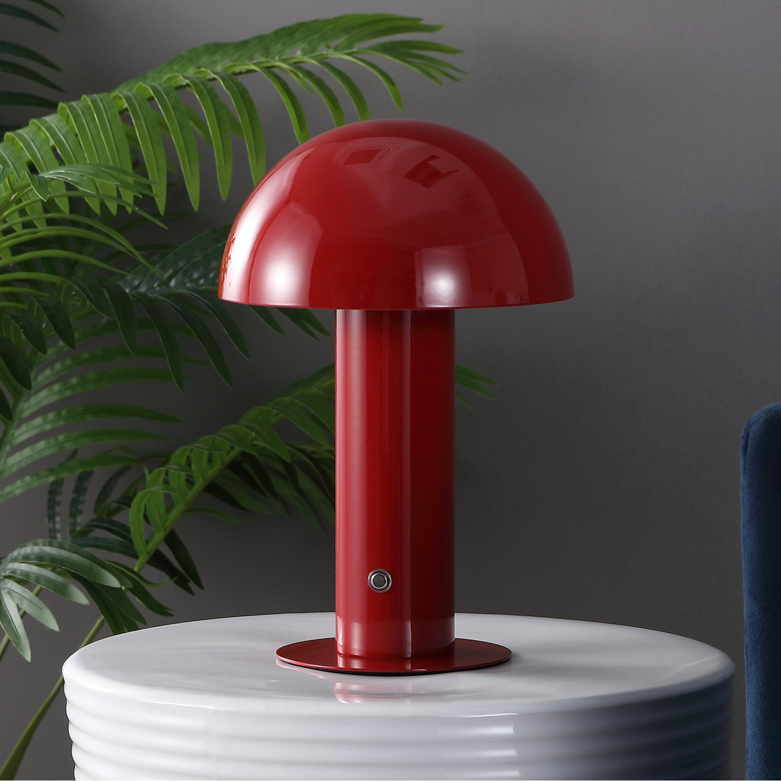 Viv Single 10.75" Black Table Lamp, Red